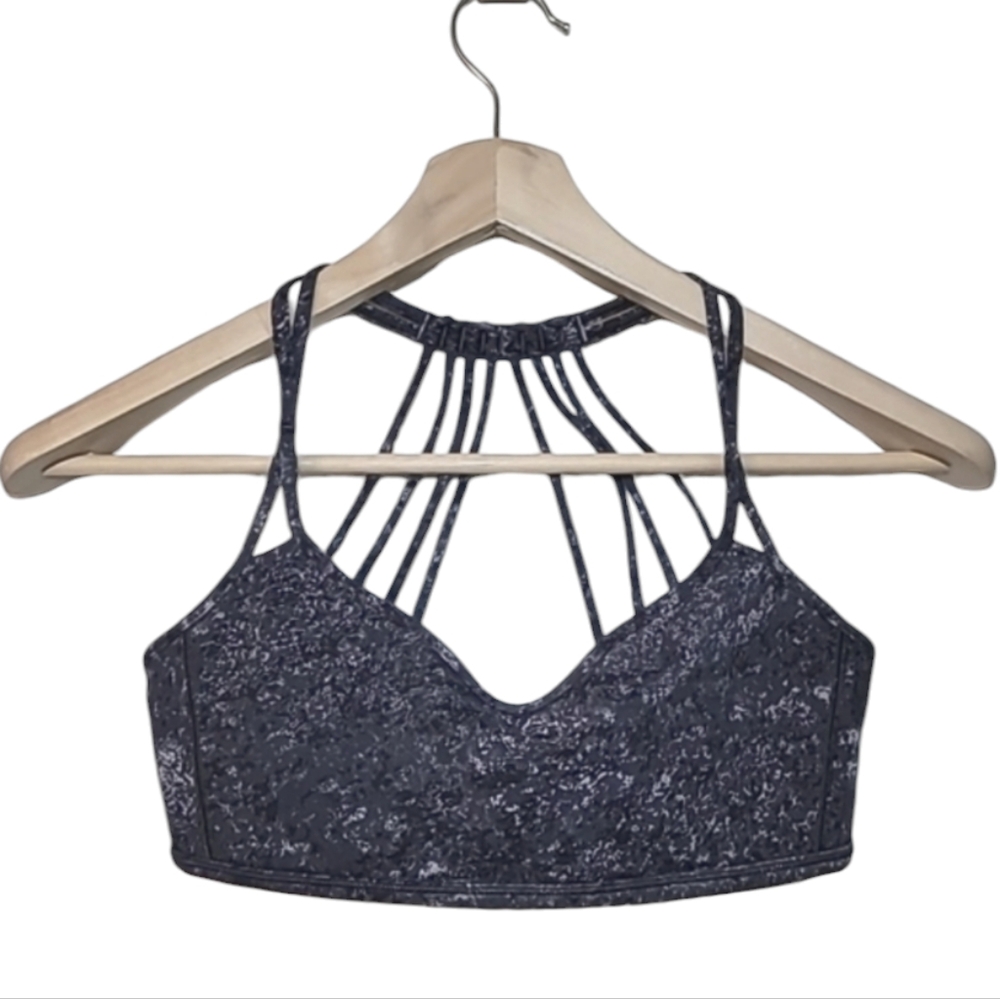 lululemon | Lighten Up Bra | Black & White Marble